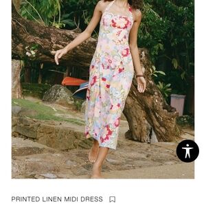 Zara Vibrant Floral Midi Dress